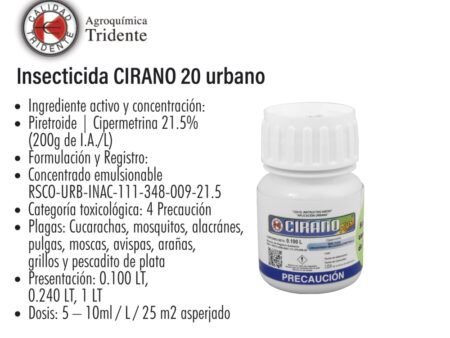 Insecticida cirano 20 urbano