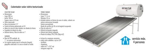 Calentador solar vidrio texturizado