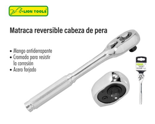 Matraca reversible cabeza de pera