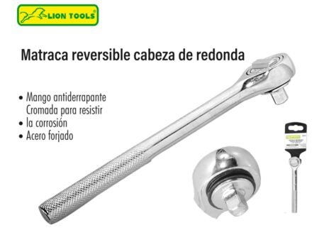 Matraca reversible cabeza redonda