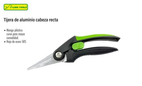 Tijera de aluminio cabeza recta