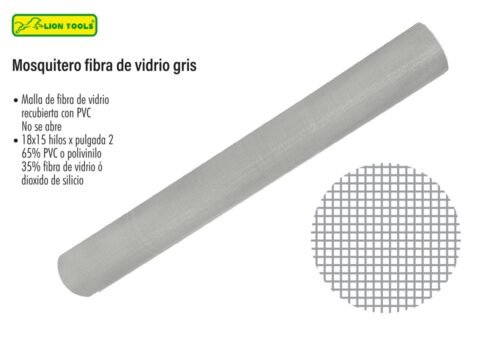 Mosquitero fibra de vidrio gris