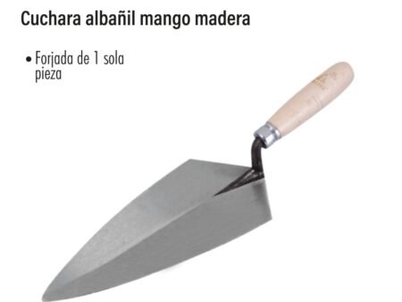 Cuchara albañil mango madera