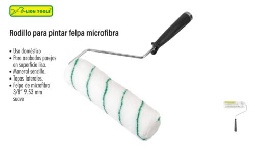 Rodillo para pintar felpa microfibra
