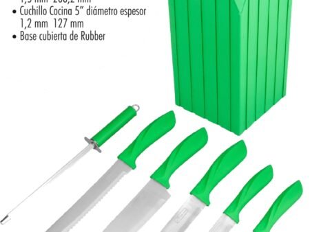 Juego de cuchillos con base de 6 piezas