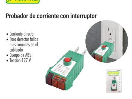 Probador de corriente con interruptor