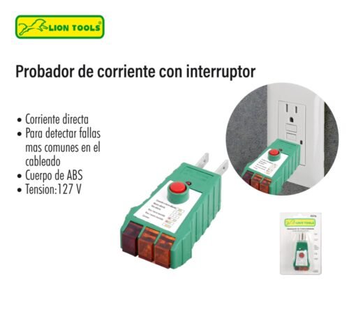 Probador de corriente con interruptor