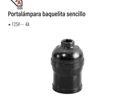 Portalámparas baquelita sencillo