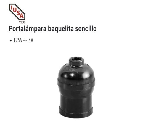 Portalámparas baquelita sencillo