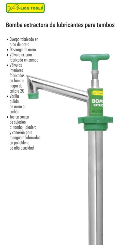 Bomba extractora de lubricantes para tambos