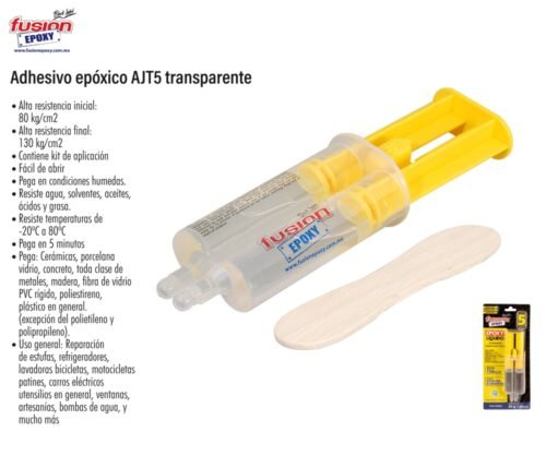 Adhesivo epóxico ajt5 tranparente