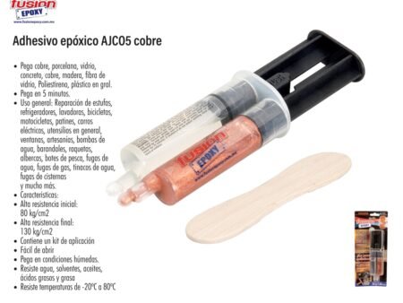 Adhesivo epóxico ajco5 cobre