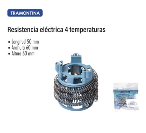 Resistencia eléctrica 4 temperaturas