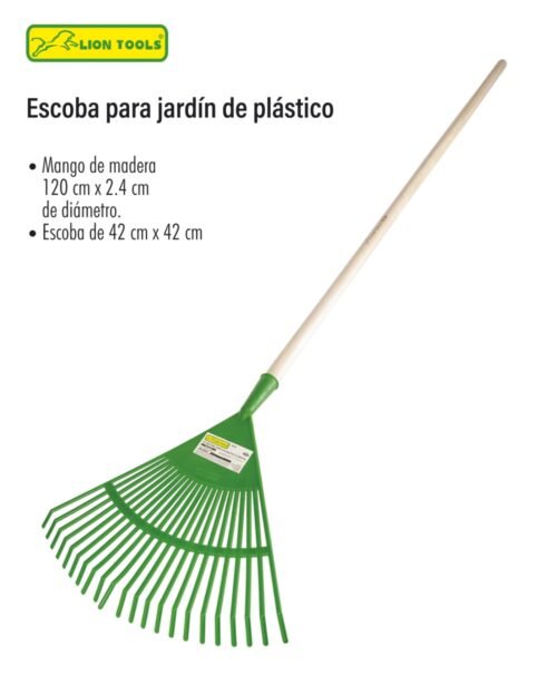 Escoba para jardín de plástico