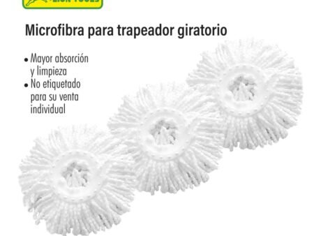 Microfibra para trapeador giratorio