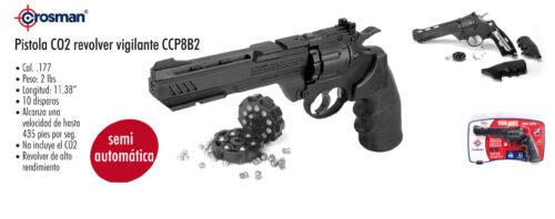 Pistola co2 revolver vigilante ccp8b2