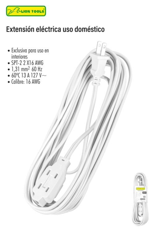 Extensión eléctrica uso domestico