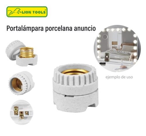 Portalámpara porcelana anuncio