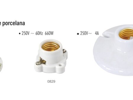 Portalámparas de porcelana