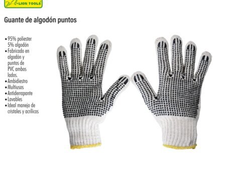 Guante de algodón puntos
