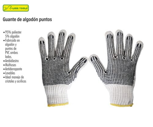 Guante de algodón puntos