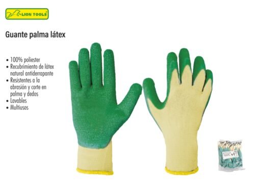 Guante palma látex
