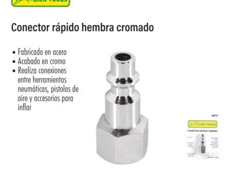 Conector rapido hembra cromado