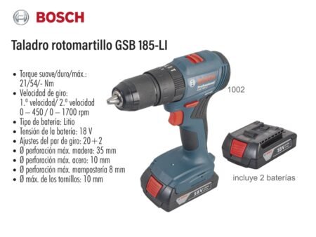 Taladro atornillador 3/8" y rotomartillo