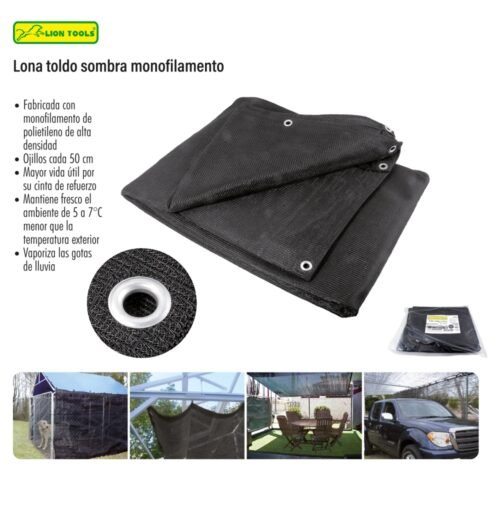 Lona toldo sombra monofilamento