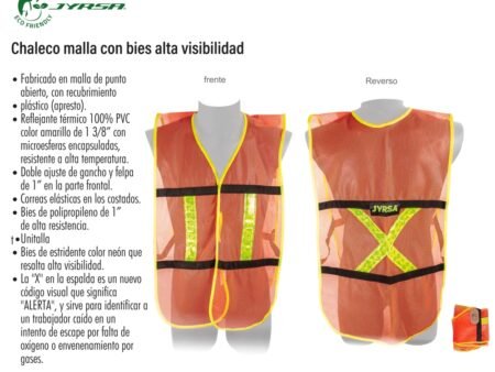 Chaleco malla con bies alta visibilidad