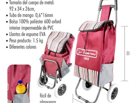 Carrito para mandado con bolsa plegable
