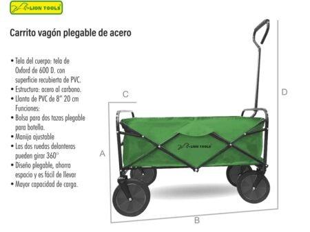 Carrito vagón plegable de acero