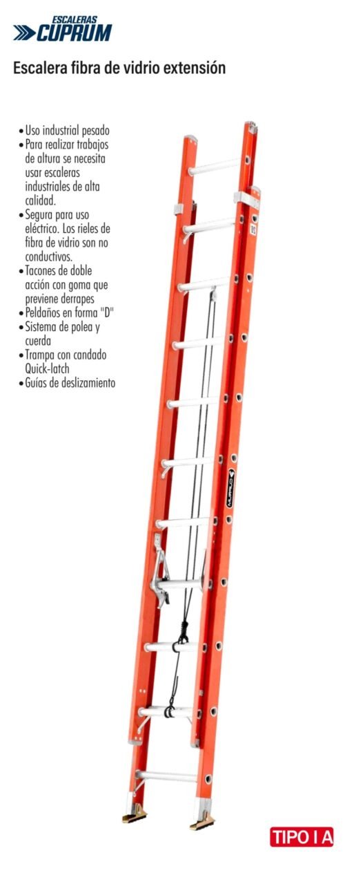 Escalera fibra de vidrio extension