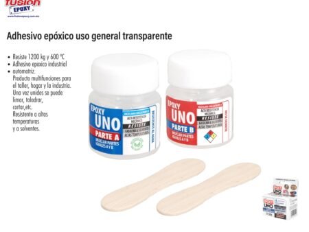 Adhesivo epóxico uso general transparente