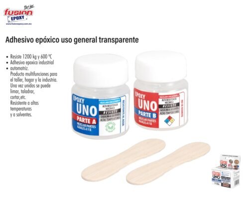 Adhesivo epóxico uso general transparente