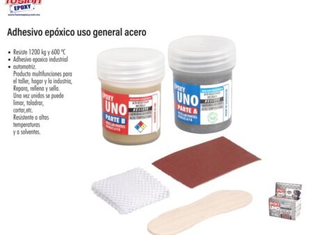 Adhesivo epóxico uso general acero