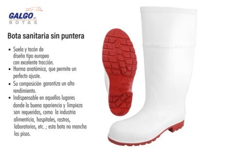 Bota sanitaria sin puntera