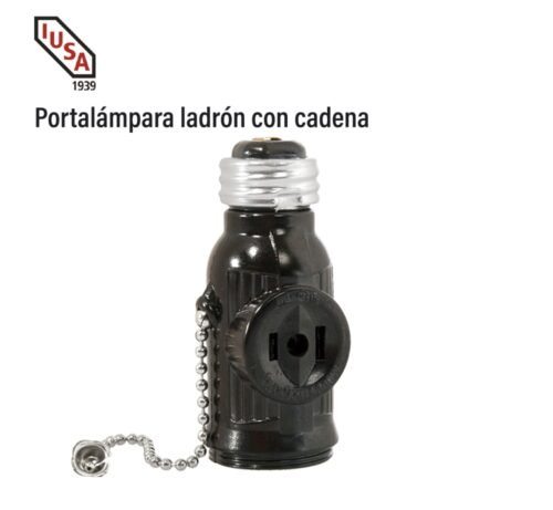 Portalámpara ladrón con cadena