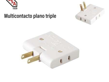 Multicontacto plano triple