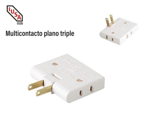 Multicontacto plano triple