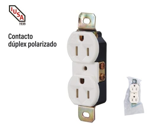 Contacto dúplex polarizado