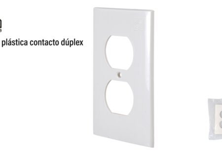Placa plástica contacto dúplex