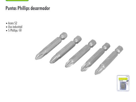 Puntas phillips desarmador