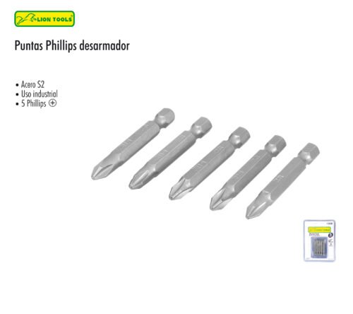Puntas phillips desarmador