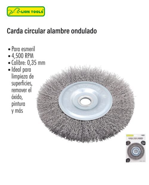Carda circular alambre ondulado