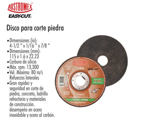 Disco para corte piedra