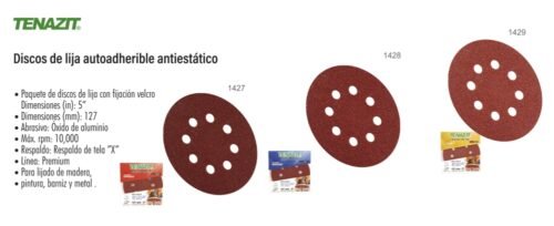 Disco de lija autoadherible antiestático
