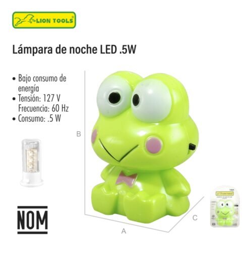 Lampara de noche led .5w ranita