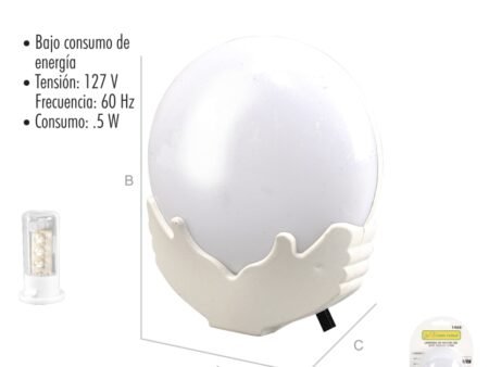 Lampara de noche led .5w dos manos luna