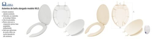 Asientos de baño alargado modelo nilo